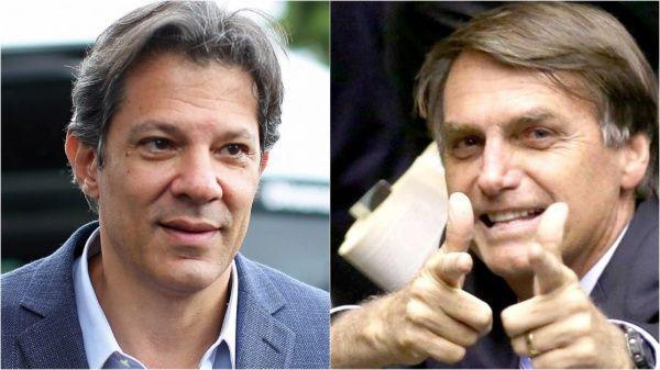 Dos fotos de presidente brasileño Jair Bolsonaro