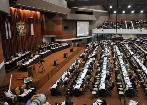 Parlamentarios cubanos reunidos en el Palacio de Convenciones de La Habana.
