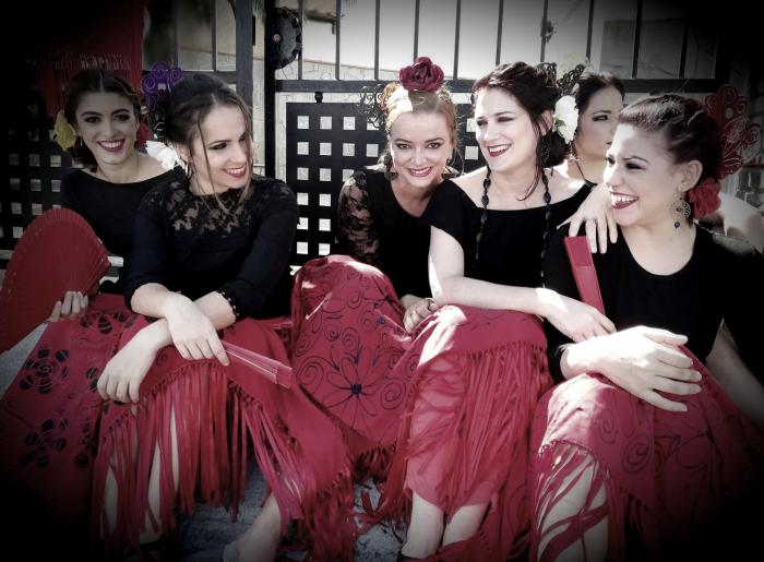Bailarinas de flamenco.