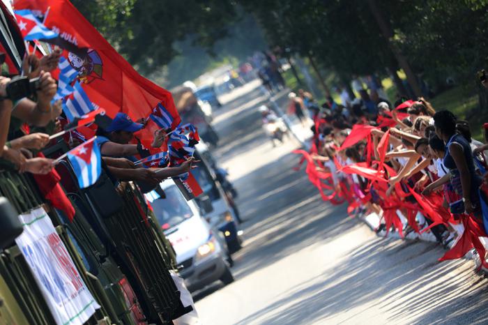 Camiones de la caravana de la libertad.