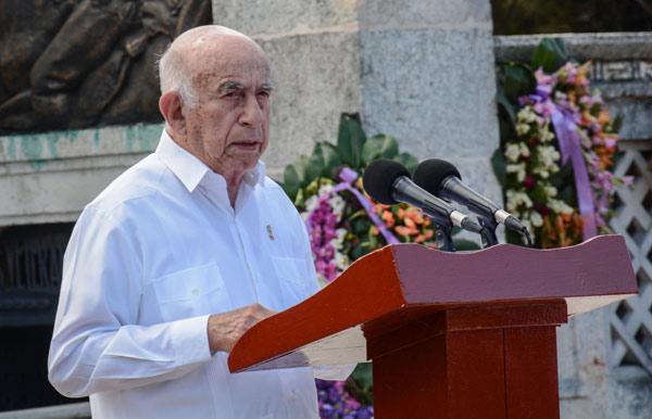 José Ramón Machado Ventura en la despedida de duelo del Gallego Fernández