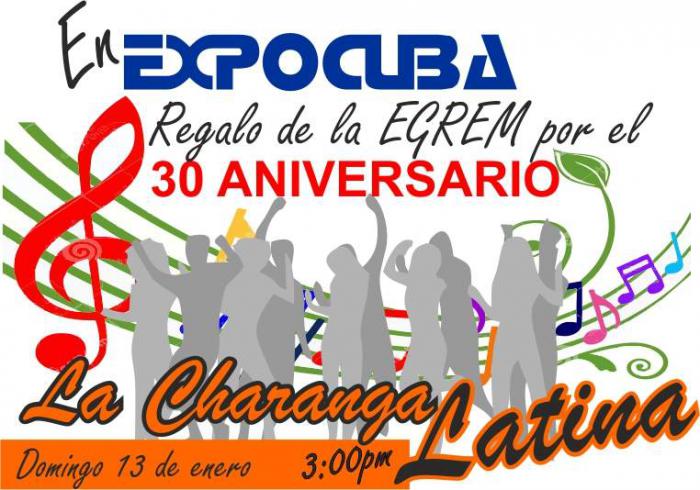 Aniversario 30 de Expocuba, concierto de la Charanga Latina, auspiciado por la EGREM