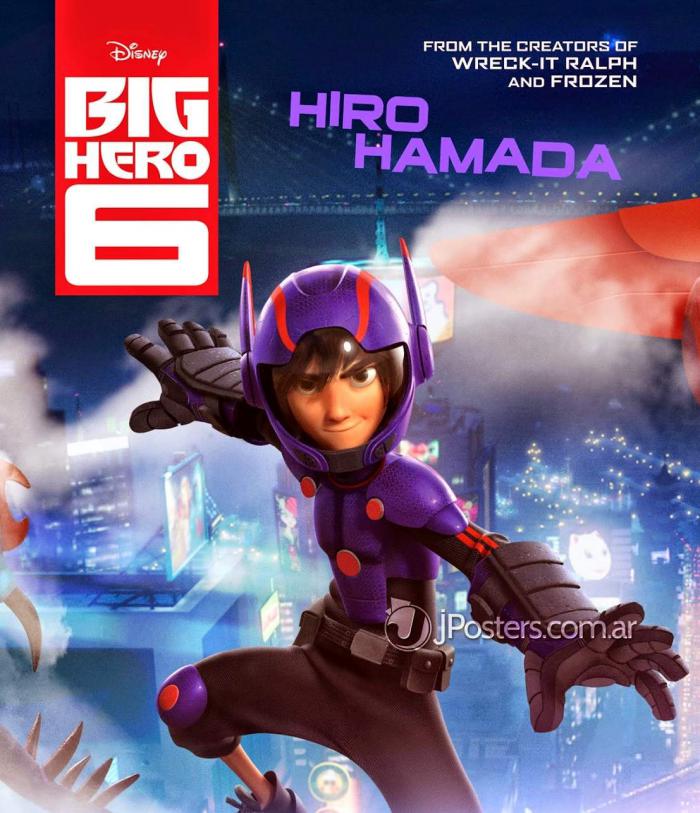 Cartel Pelicula animada Grandes Héroes (2014) 