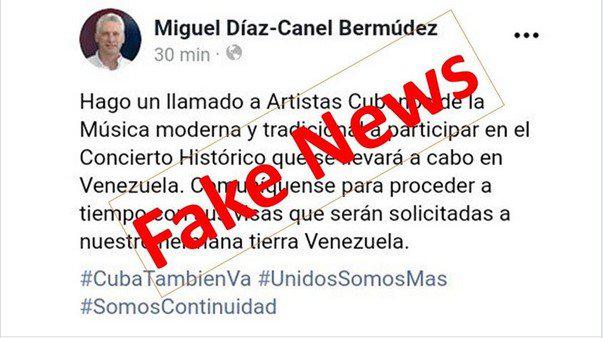 fake news Diaz Canel