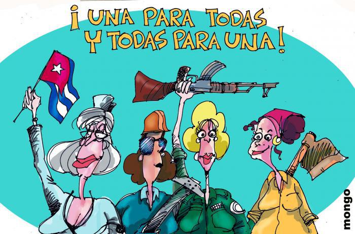 ilustración sobres las mujeres cubanas.