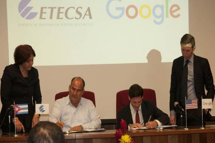 Empresa cubana y Google firman memorando en La Habana