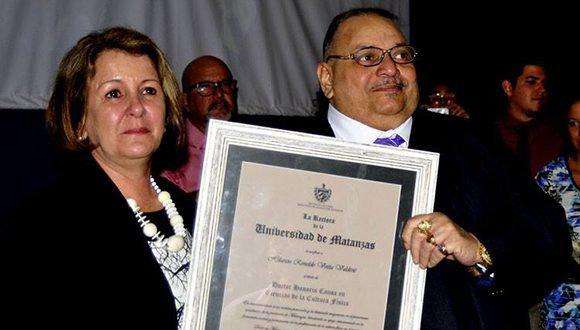 Otorga Universidad de Matanzas título de Doctor Honoris Causa a Ronaldo Veitia