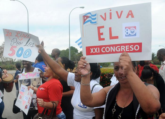 LLEGADA DE LA BANDERA XXI CONGRESO DE LA CENTRAL DE TRABAJADORES DE CUBA (CTC) A LA PROVINCIA LA HABANA PROCEDENTA DE ARTEMISA