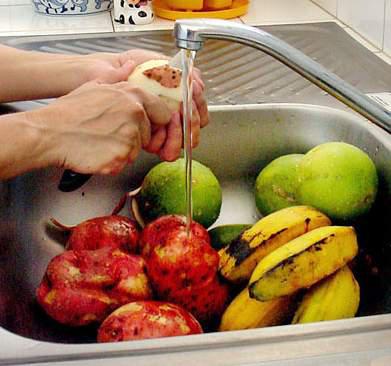 Lavado de los alimentos