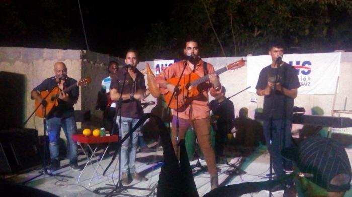 Musicos en la peña El palenque.