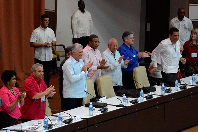 Miguel Díaz-Canel en Congreso CTC