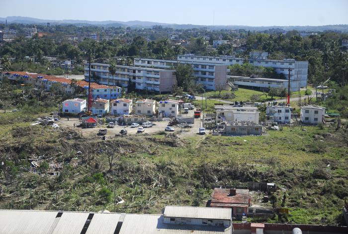 Vista aérea de La Habana tras el paso de la tormenta severa que ocurrió en la noche del 27 de enero de 2019