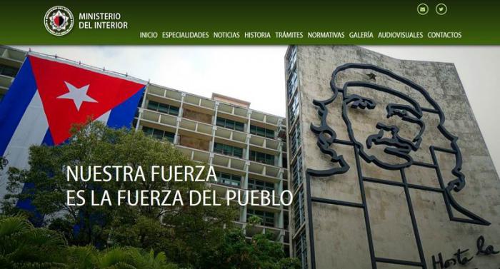 Portada sitio web del minint