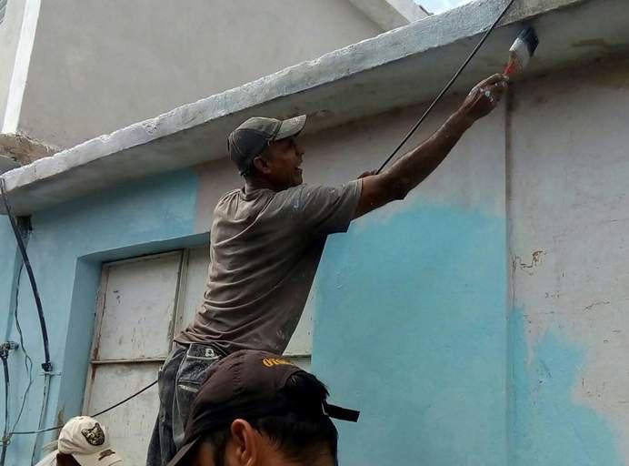 Meteroro 2019, hombre trabajando en construcción.