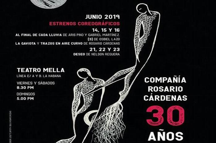 Cartel  presentación de la compañía Rosario Cárdenas en el teatro Mella