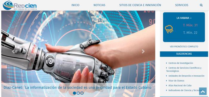 portal web Red Cubana de la Ciencia 