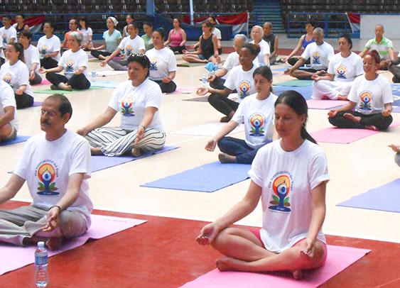 Celebración del Día Internacional del Yoga en la Ciudad Deportiva