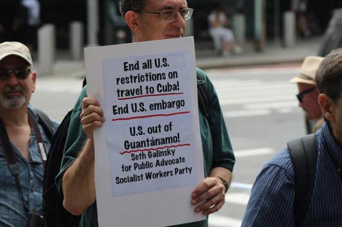 Denuncian frente a misión de la ONU bloqueo de EE.UU. contra Cuba