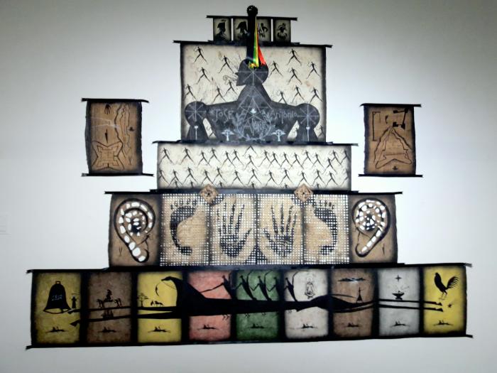 Júbilo de Aponte (2017) Técnica mixta sobre papel. José Badía (Cuba)