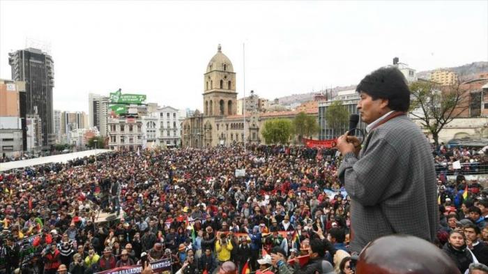 evo morales en discurso