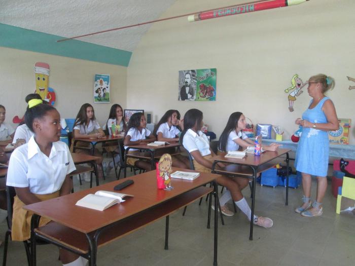 Aula de pedagogía del Palacio de Pioneros ubicado en el consejo popular Zamora-Coco Solo