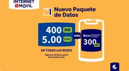Nuevo paquete de datos para Internet Móvil