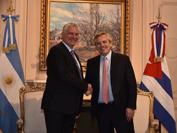 Alberto Fernández recibió a Díaz Canel