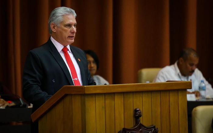 Miguel Díaz-Canel pronuncia las palabras de clausura del IV período ordinario de sesiones de la Asamblea Nacional del Poder Popular