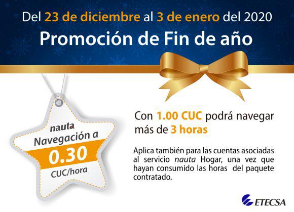 ETECSA anuncia promoción por fin de año