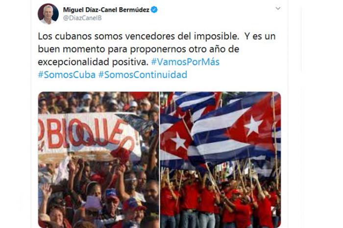 Cubanos son vencedores de lo imposible, afirma Díaz-Canel