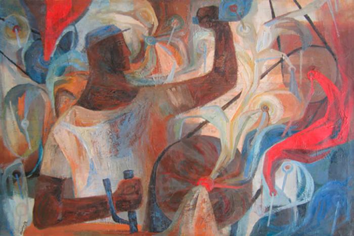 Obrero, 1962, cuadro de Adigio Benítez
