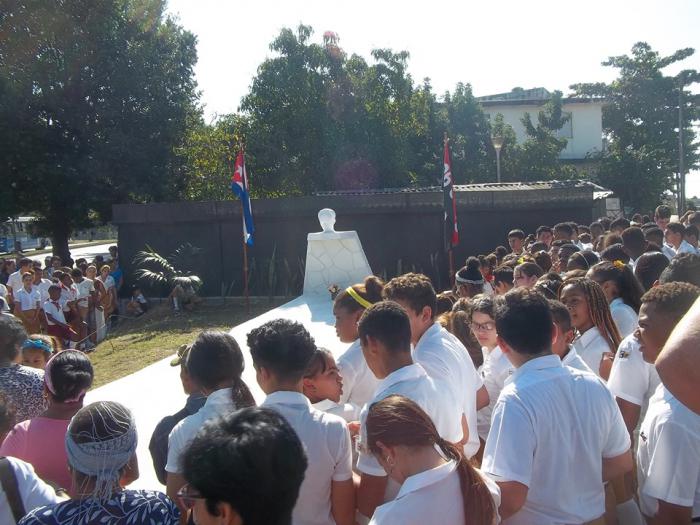 Vecinos del reparto Aldabó, en el municipio Boyeros rescataron el Rincón Martiano de la barriada en homenaje al Héroe Nacional cubano