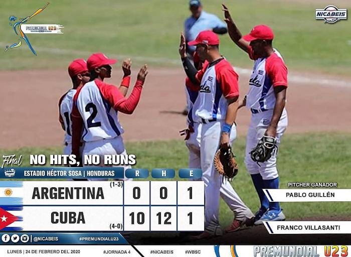 Cuba-Argentina en Sub 23 de Béisbol