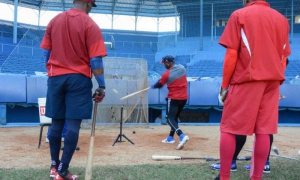 Entrenamiento de la preselección del equipo de béisbol de Cuba