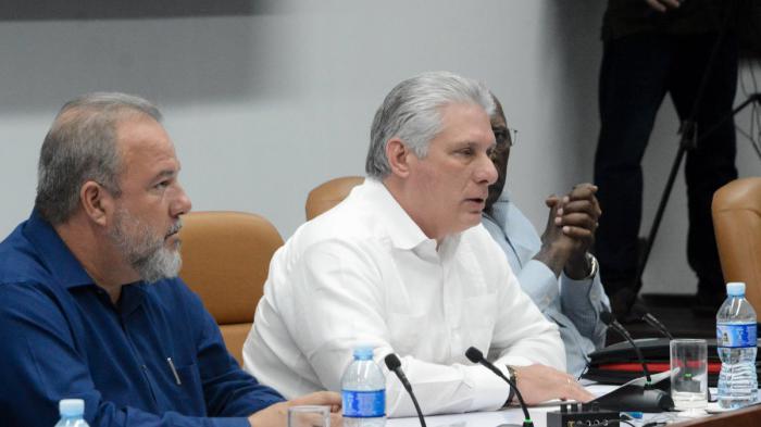 Miguel Díaz Canel y Manuel Marrero Cruz