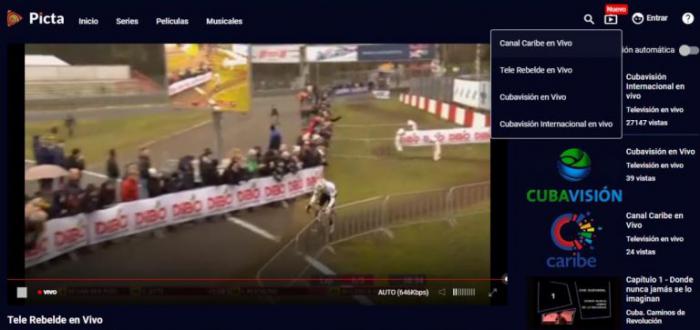 Canales de TV en Picta 