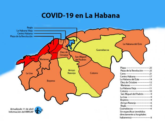 mapa habana casos actualizados de coronavirus covid-19