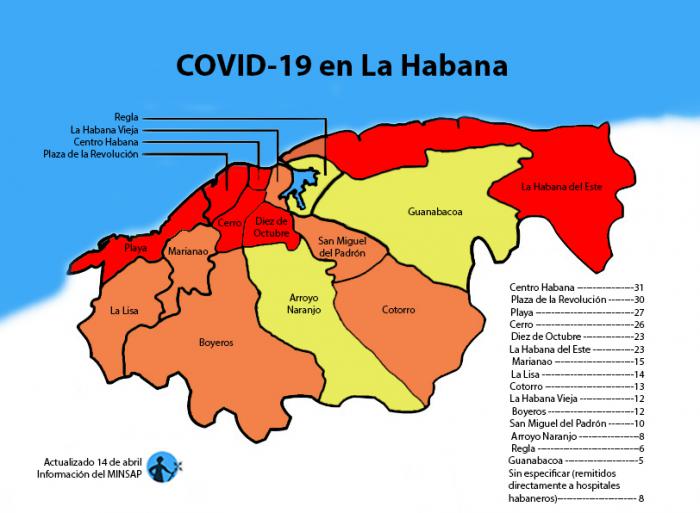 mapa habana coronavirus covid-19 por municipios