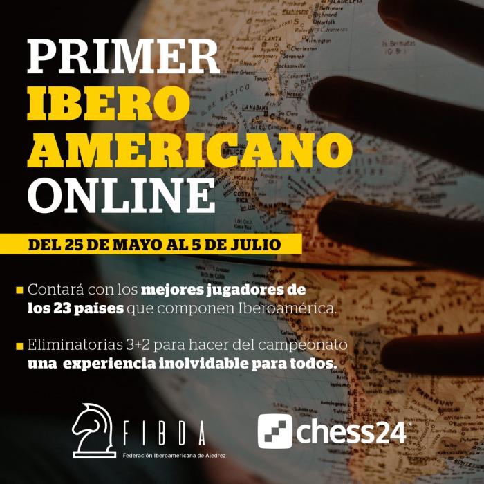 Cartel del Iberoamericano de ajedrez online