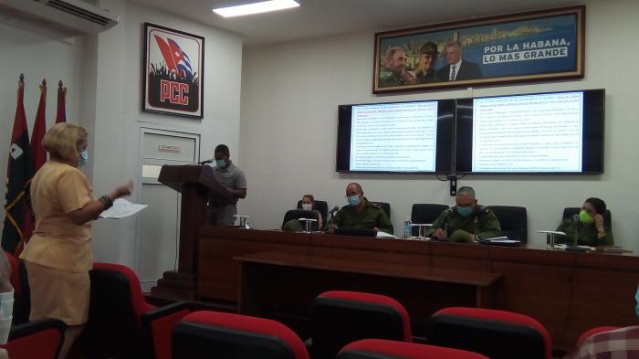 Sesión del Consejo de Defensa de La Habana