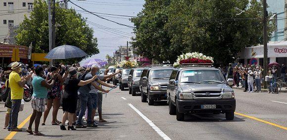 Cortejo fúnebre por las calles de La Habana
