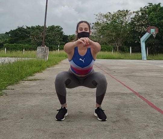 Soila Valdés nado sincronisado