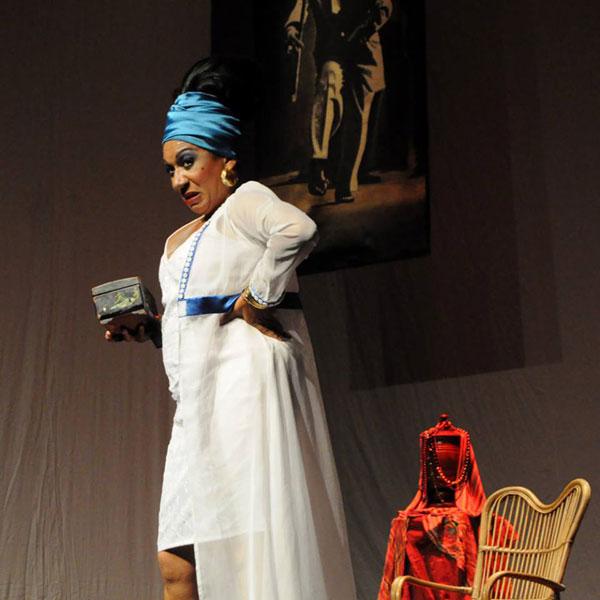 La actriz Mayra Mazorra interpretando a Celeste Mendoza