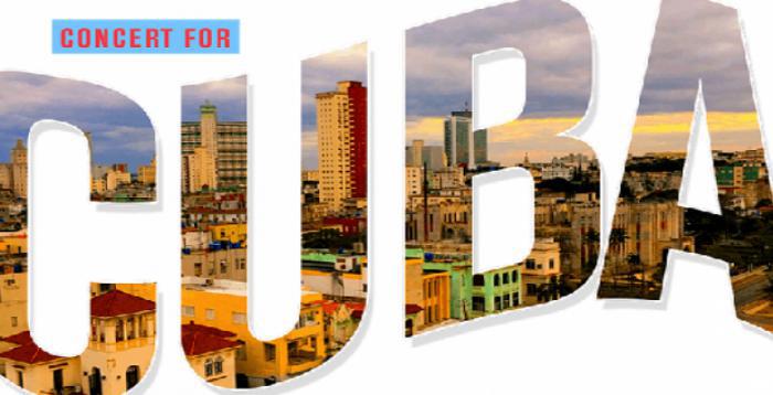 Cartel de Concierto por Cuba contra el bloqueo