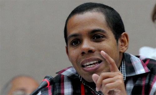 Yusuam Palacios, presidente del Movimiento Juvenil Martiano (MJM) en entrevista con ACN