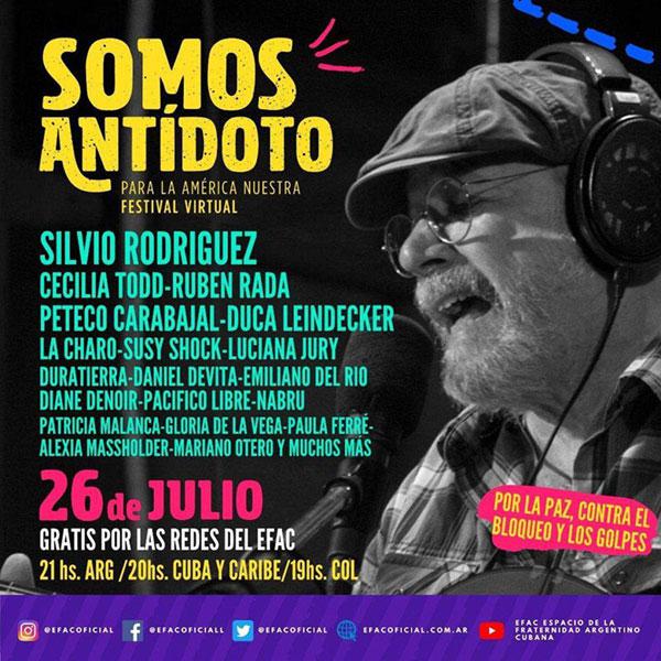 Silvio Rodríguez en concierto virtual