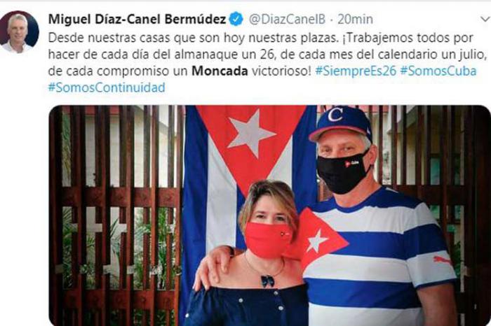 Díaz-Canel recuerda en Twitter los sucesos del 26 de julio de 1953
