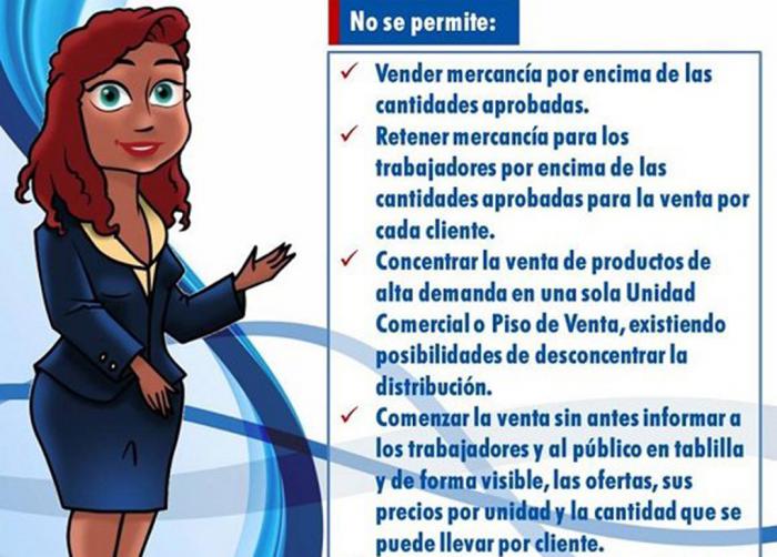 Medidas de la cadena de tiendas Caribe contra los revendedores, coleros y acaparadores