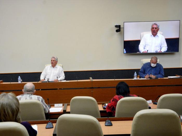 reunión de grupo temporal de trabajo, miguel díaz-canel