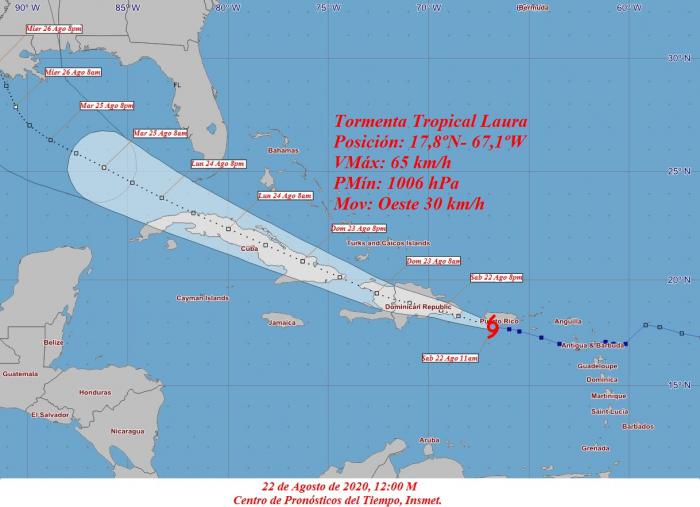 Cono de la tormenta tropical Laura